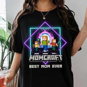 Personalized Momcraft Shirt, Best Mom Ever Shirt, Mom Gaming Shirt